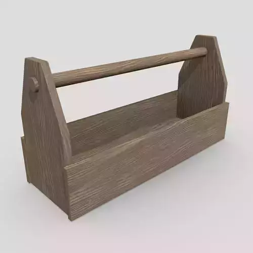 CC0 - Crate 3 wooden tool box Free low-poly 3D model