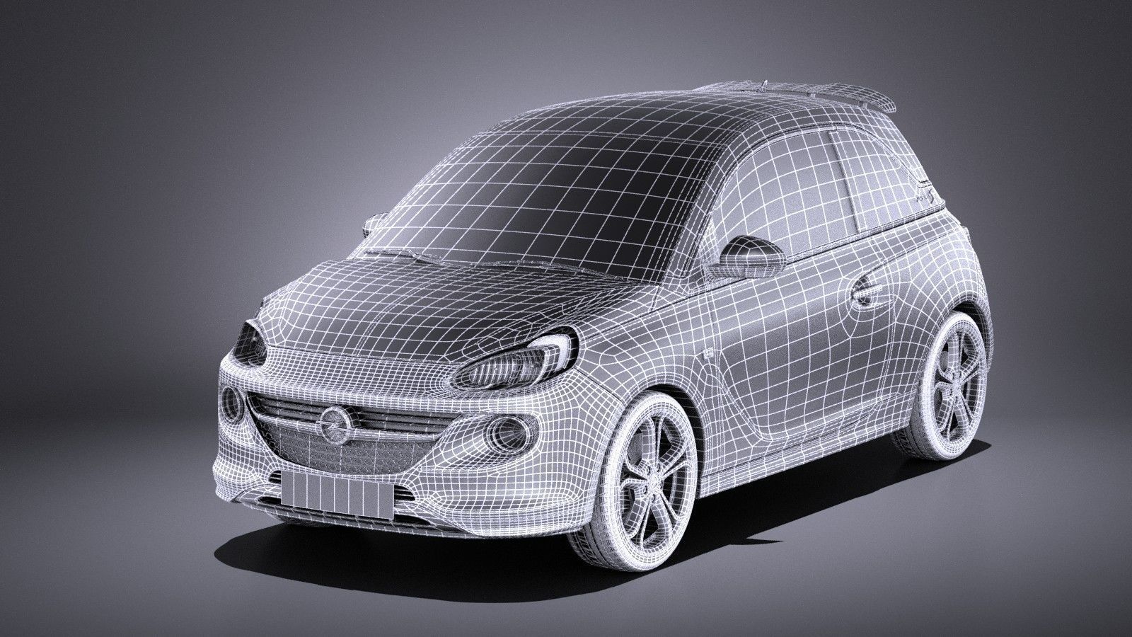 Opel Adam S 2017 VRAY 3D model_14