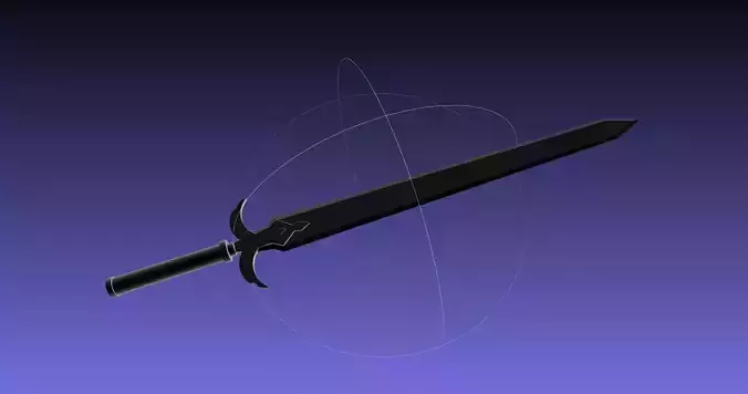 Sword Art Online Alicization Kirito Wooden Sword Assembly 3D print model