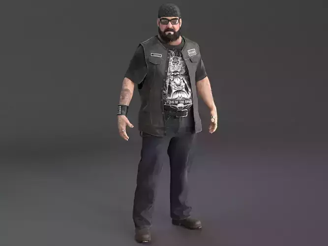 Outlaw Biker Harley Rider