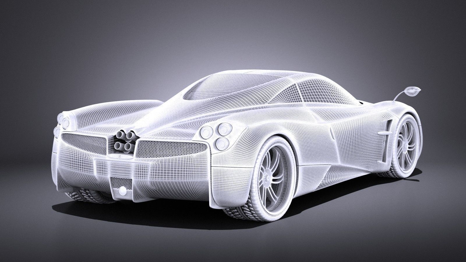 Pagani Huayra 2016 VRAY 3D model_16