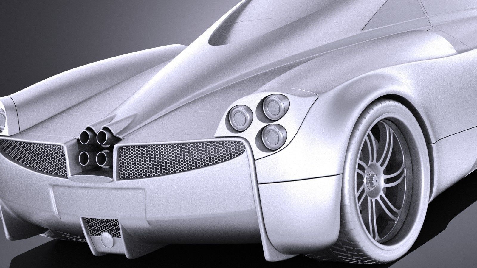 Pagani Huayra 2016 VRAY 3D model_13