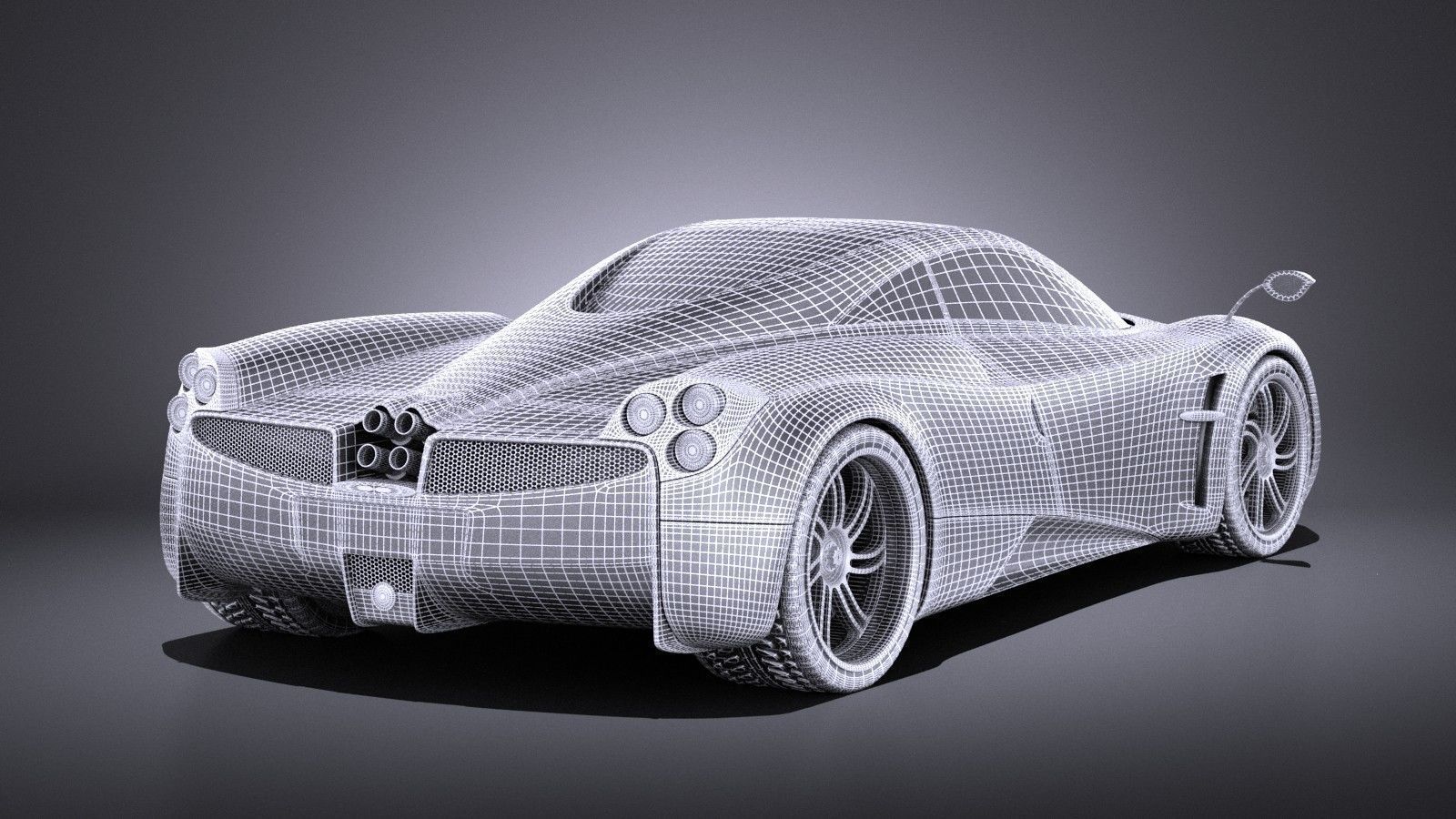 Pagani Huayra 2016 VRAY 3D model_18