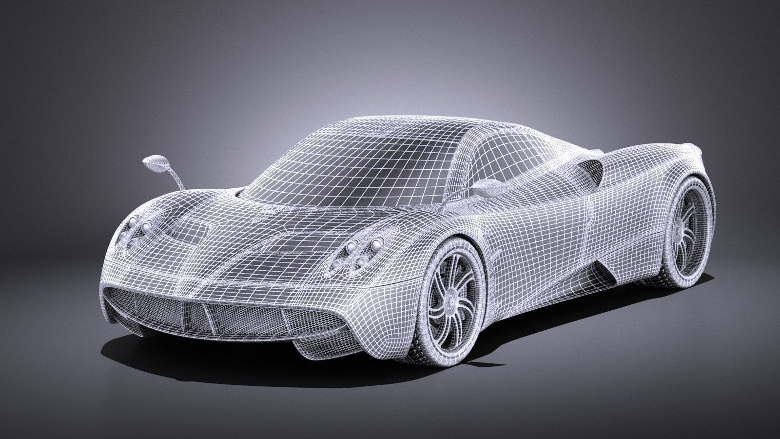 Pagani Huayra 2016 VRAY 3D model_17