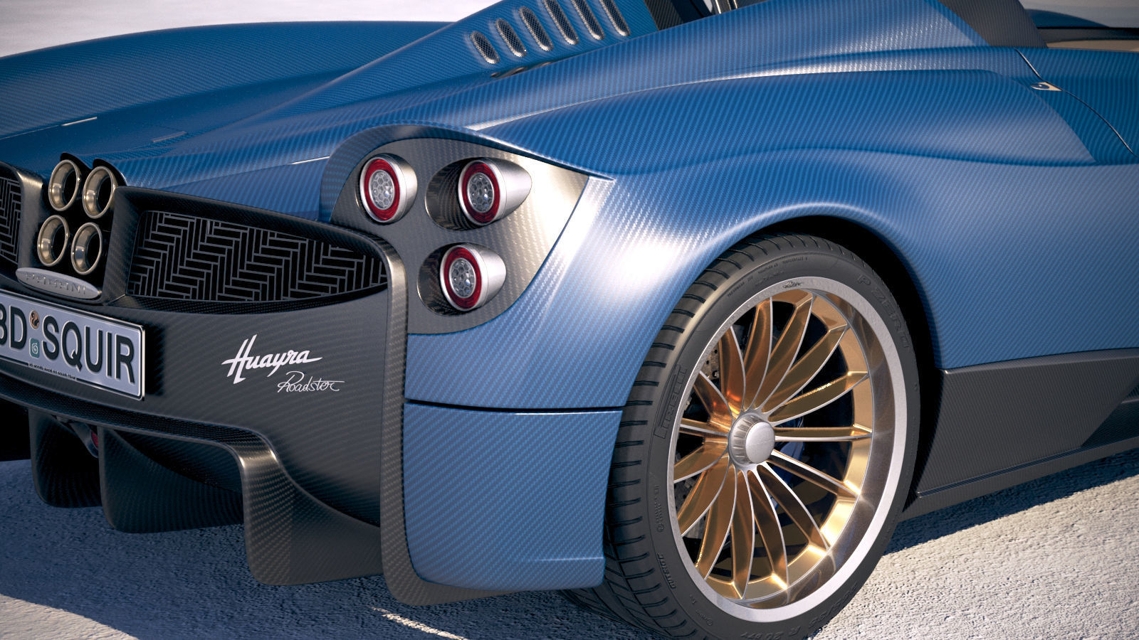 Pagani Huayra Roadster 2017 3D model_4