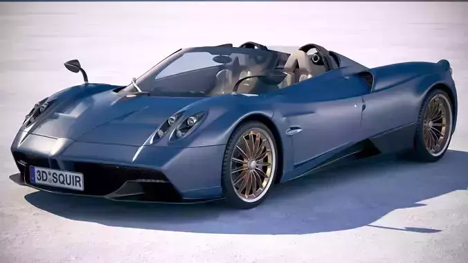 Pagani Huayra Roadster 2017 3D model Pagani Huayra Roadster 2017 3D model