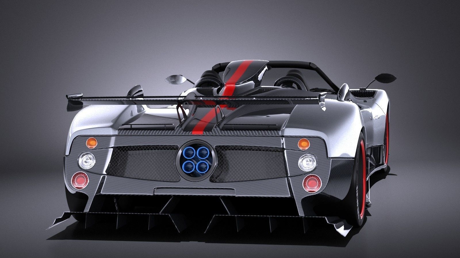 Pagani Zonda Cinque Roadster 2011 VRAY 3D model_4