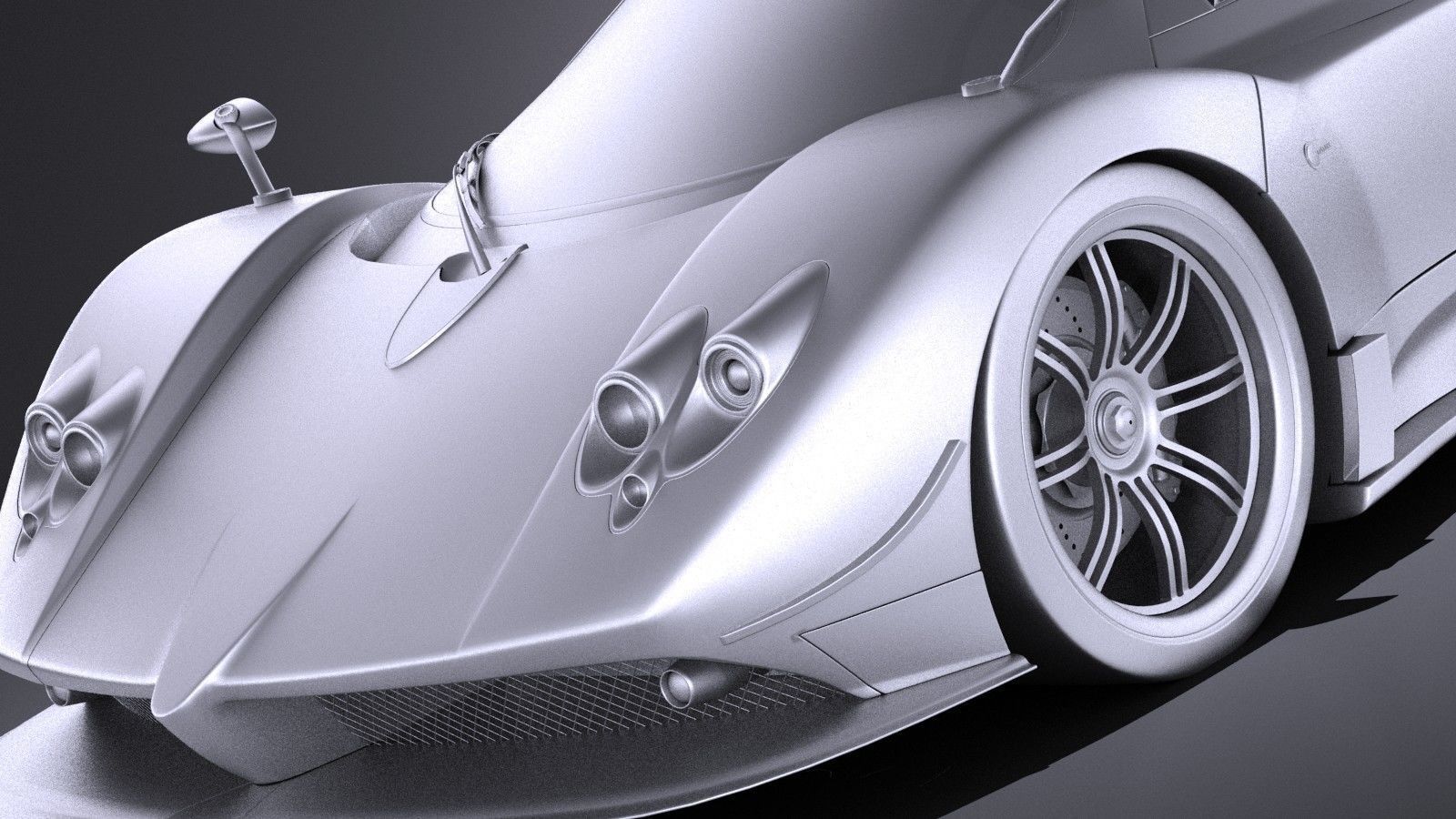 Pagani Zonda Cinque Roadster 2011 VRAY 3D model_9