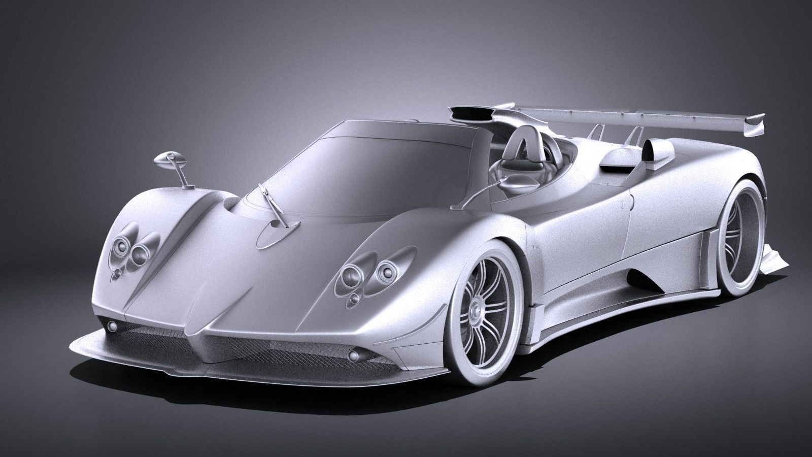 Pagani Zonda Cinque Roadster 2011 VRAY 3D model_8