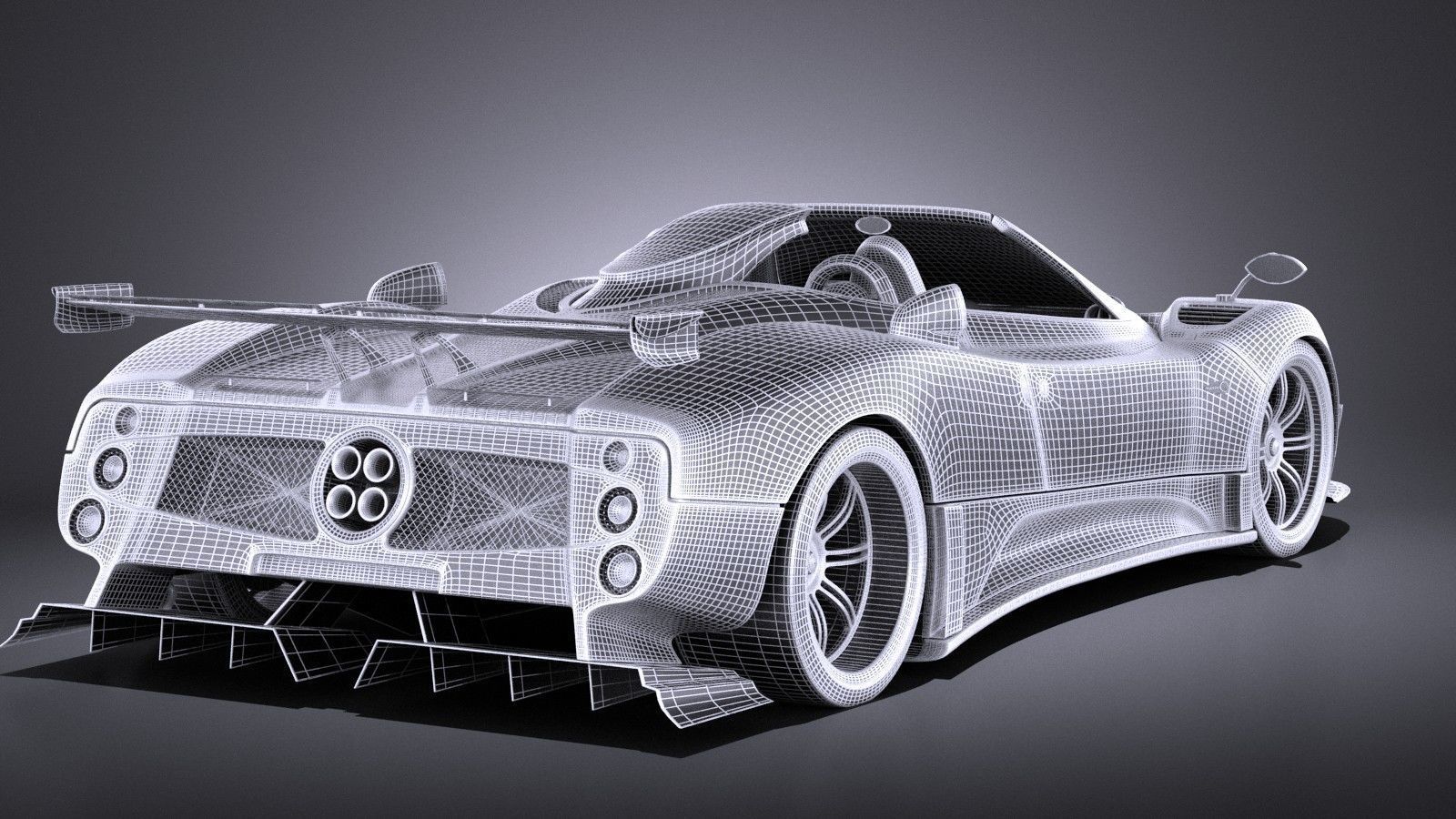 Pagani Zonda Cinque Roadster 2011 VRAY 3D model_13
