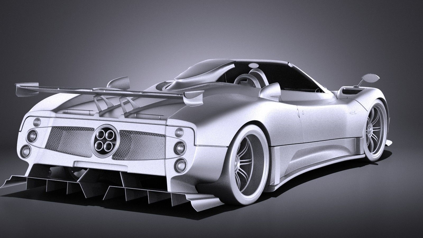 Pagani Zonda Cinque Roadster 2011 VRAY 3D model_11