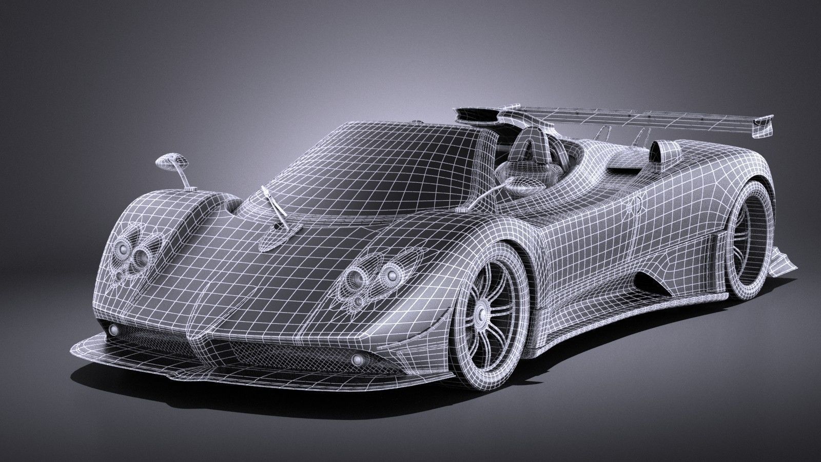 Pagani Zonda Cinque Roadster 2011 VRAY 3D model_14