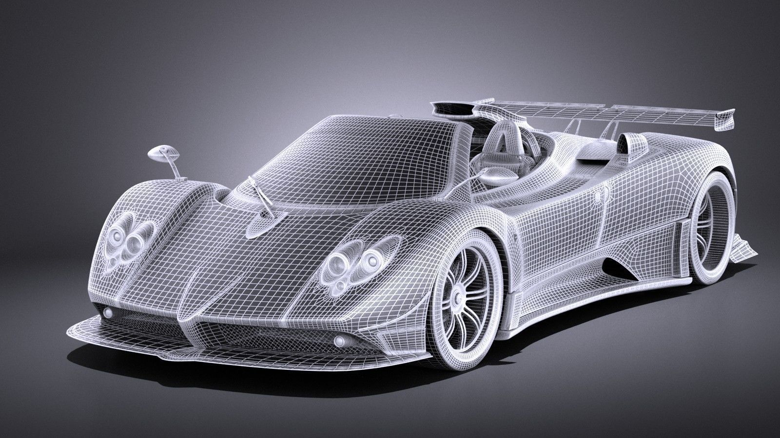 Pagani Zonda Cinque Roadster 2011 VRAY 3D model_12