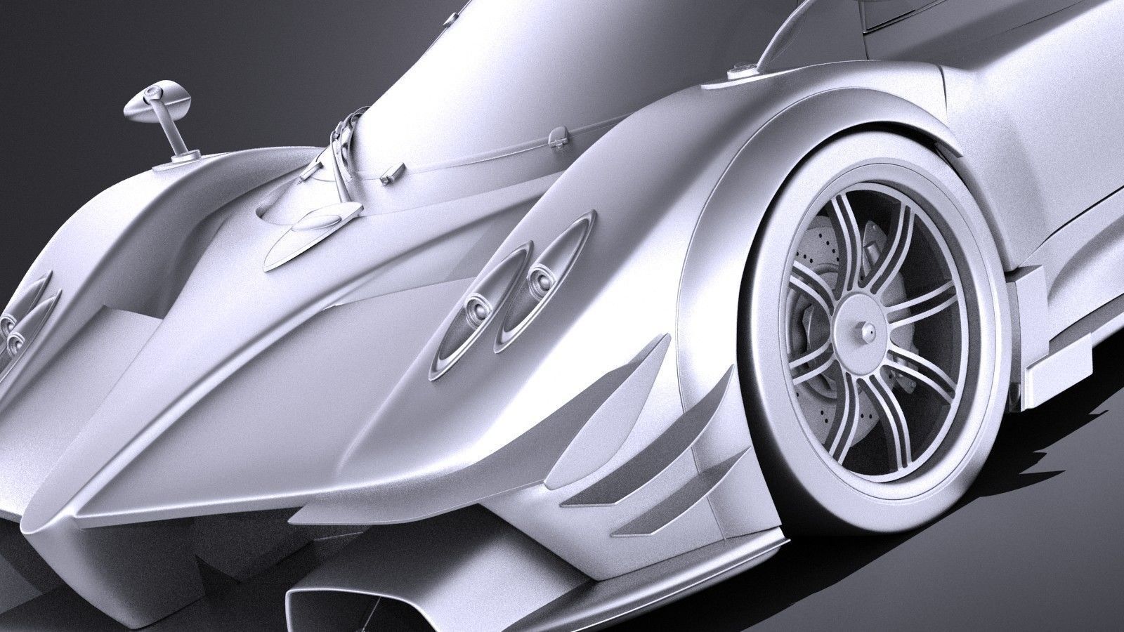Pagani Zonda Revolucion 2013 VRAY 3D model_9