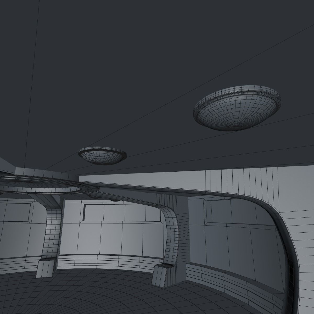 Sci fi meeting room 3D model_16