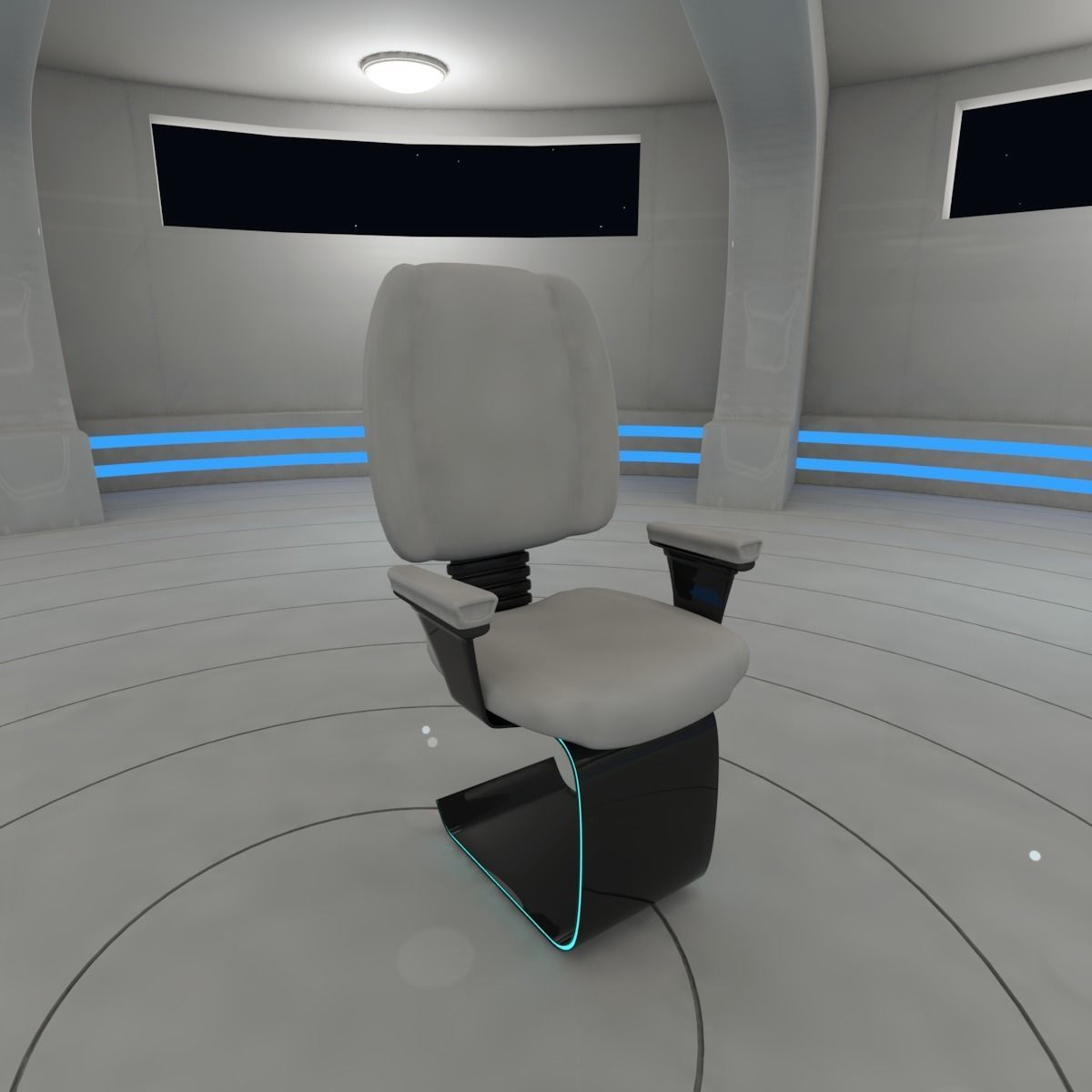 Sci fi meeting room 3D model_4