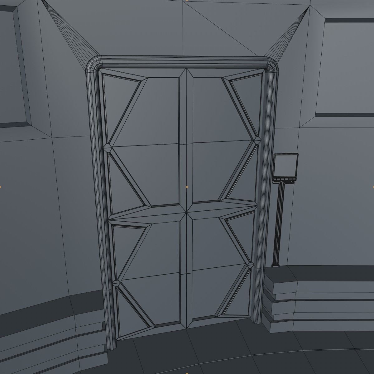 Sci fi meeting room 3D model_19