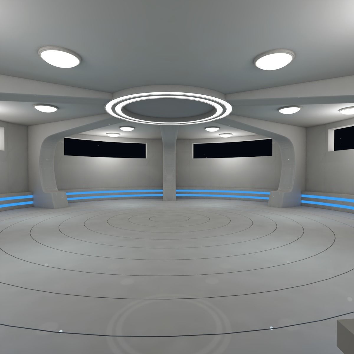 Sci fi meeting room 3D model_5