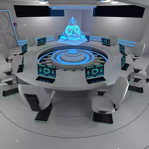 Sci fi meeting room 3D model
