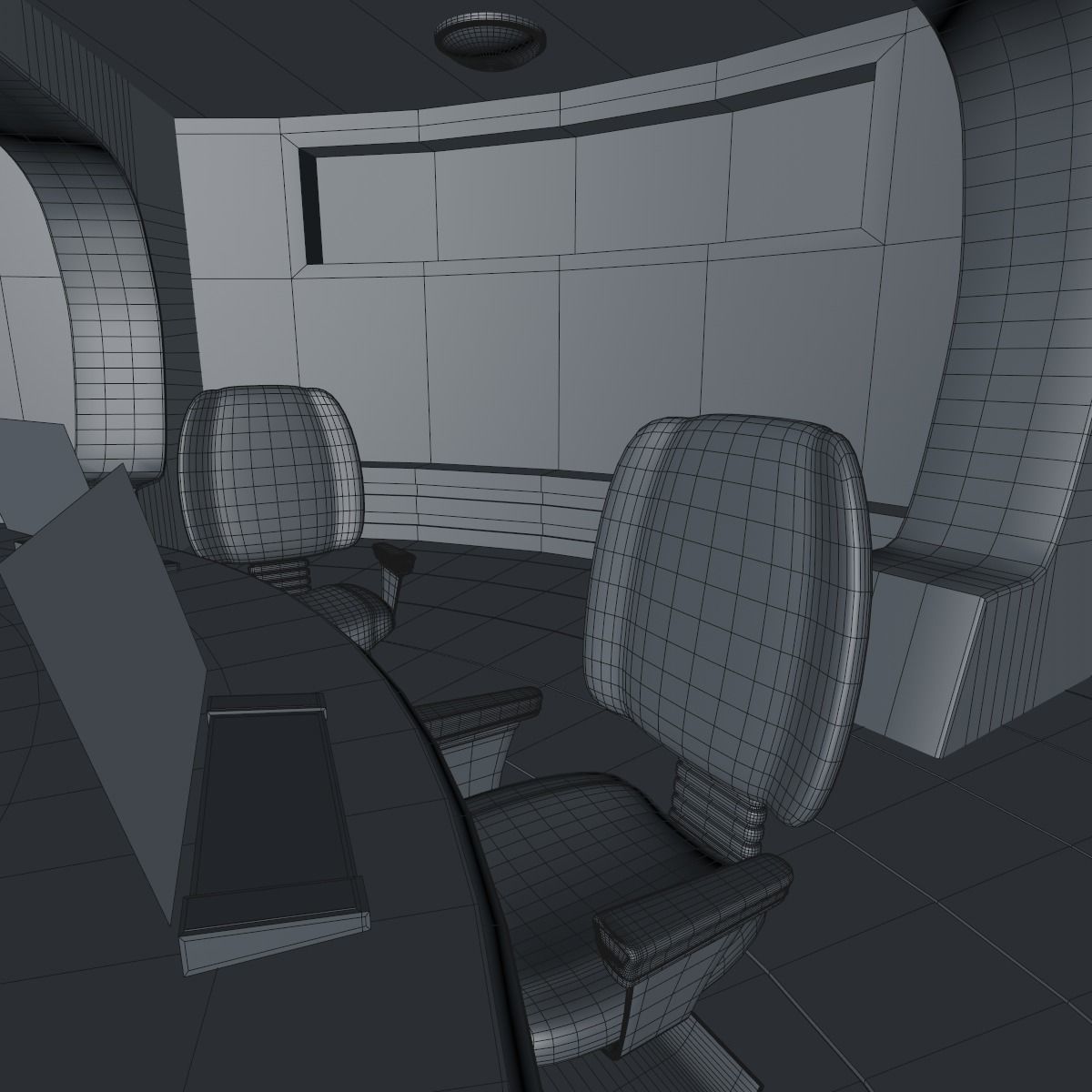 Sci fi meeting room 3D model_13