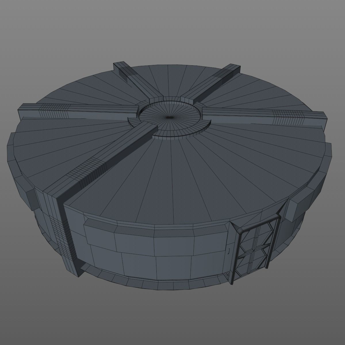 Sci fi meeting room 3D model_21