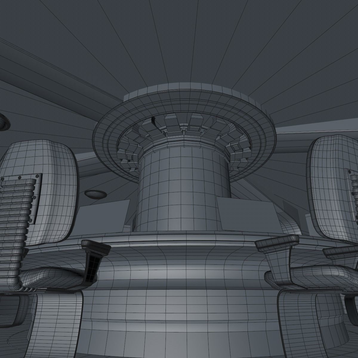 Sci fi meeting room 3D model_11