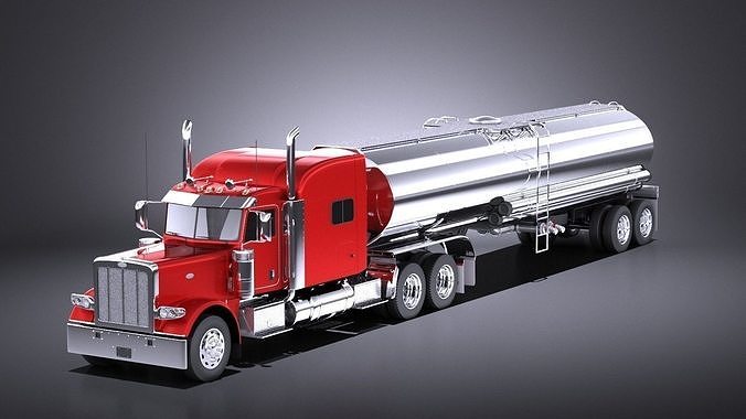 Peterbilt 389 Sleeper Cab Tanker 2017 VRAY 3D model