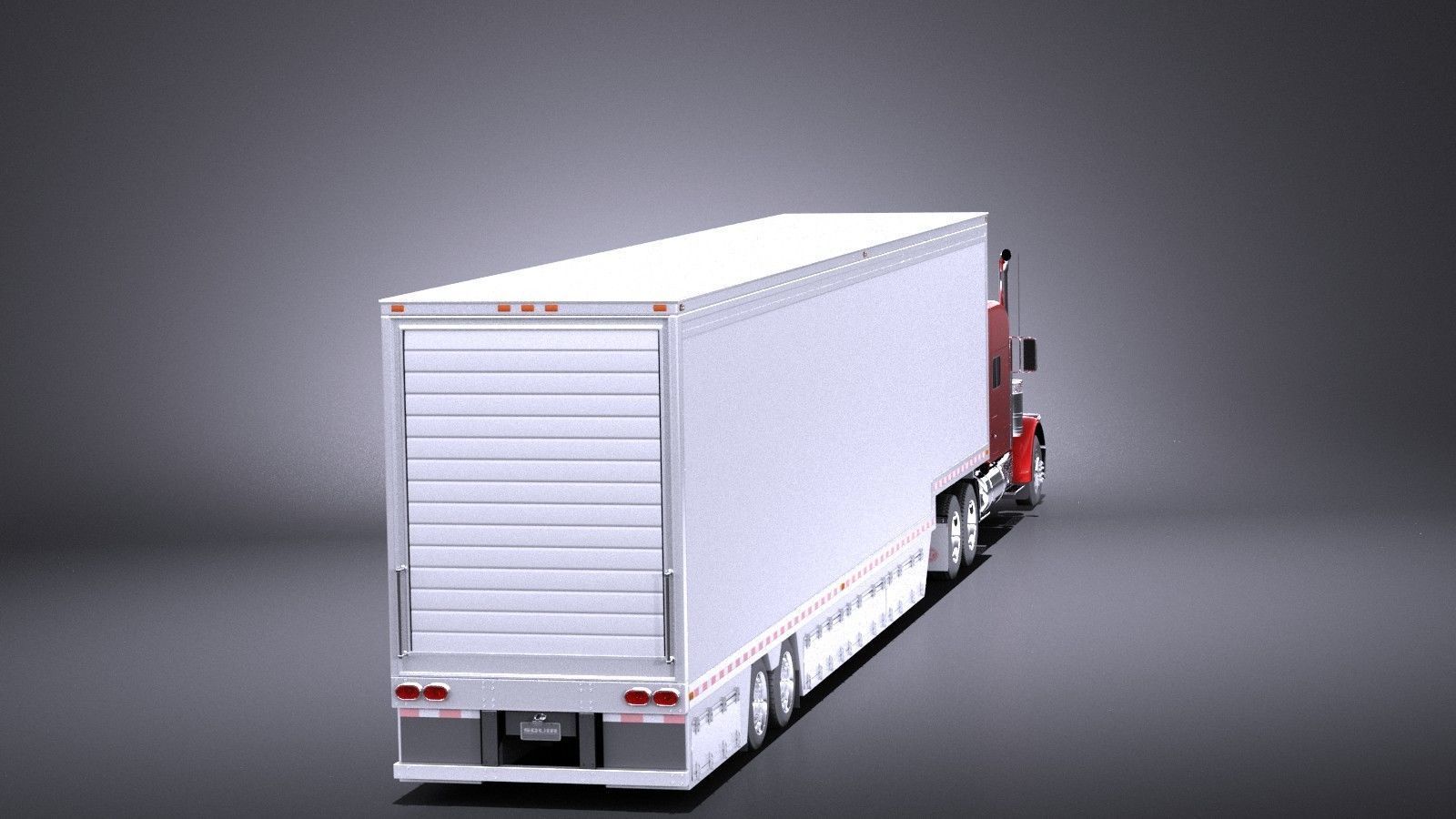 Peterbilt 389 Sleeper Cab Trailer 2017 VRAY 3D model_4