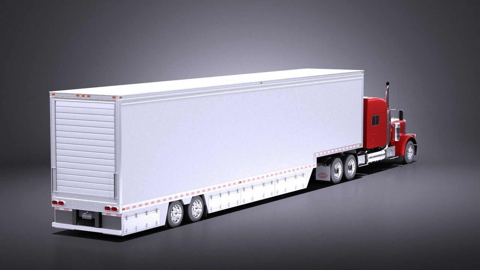 Peterbilt 389 Sleeper Cab Trailer 2017 VRAY 3D model_5