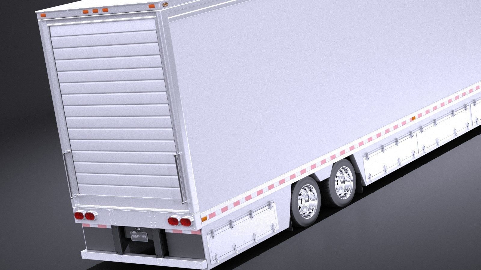 Peterbilt 389 Sleeper Cab Trailer 2017 VRAY 3D model_3