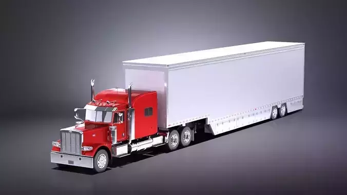 Peterbilt 389 Sleeper Cab Trailer 2017 VRAY
