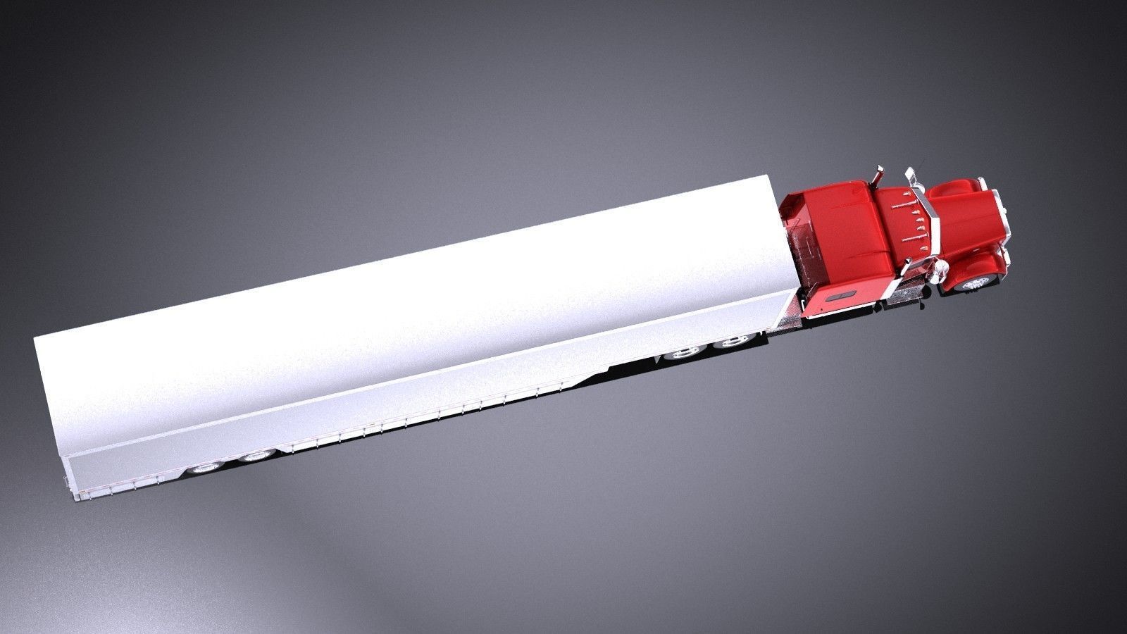 Peterbilt 389 Sleeper Cab Trailer 2017 VRAY 3D model_7