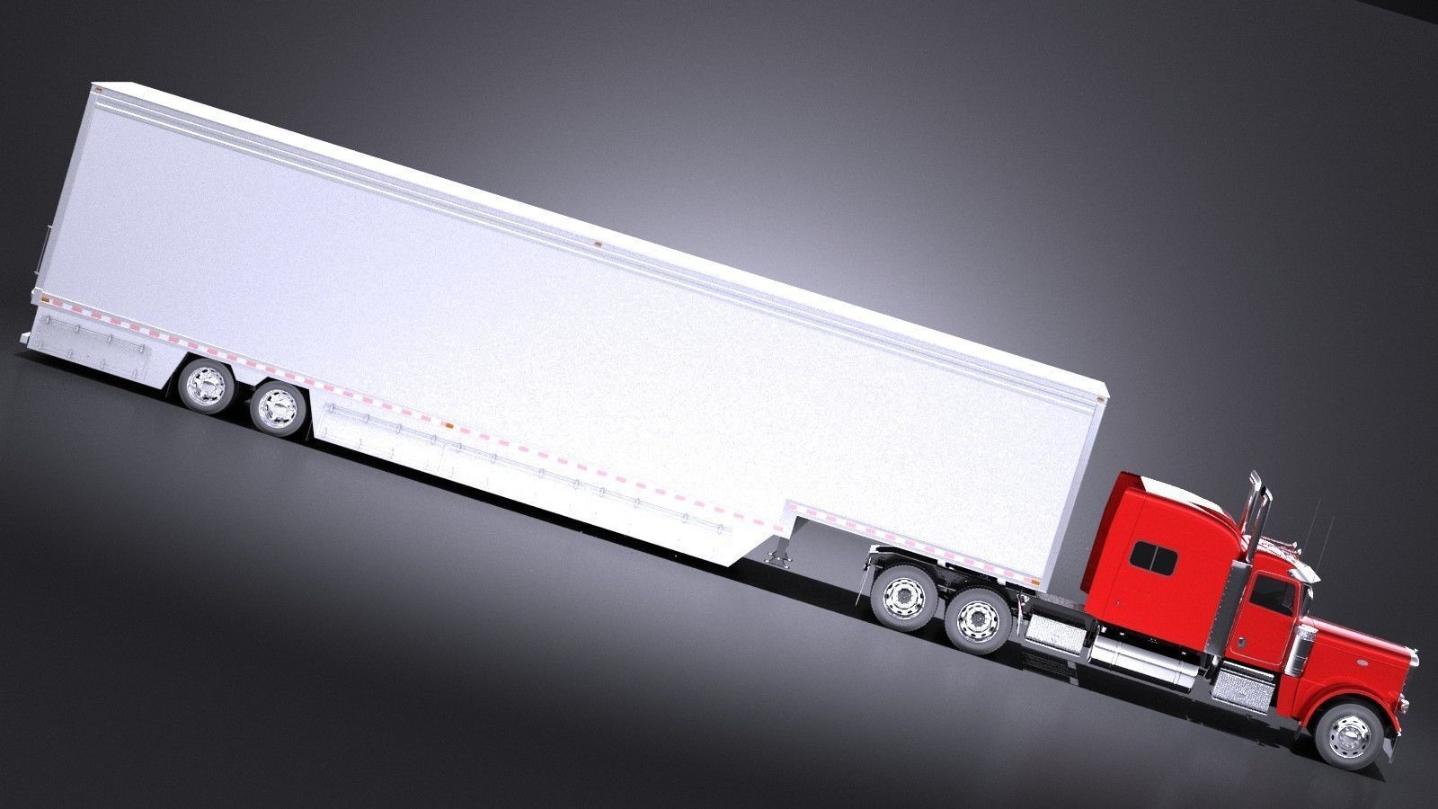 Peterbilt 389 Sleeper Cab Trailer 2017 VRAY 3D model_6