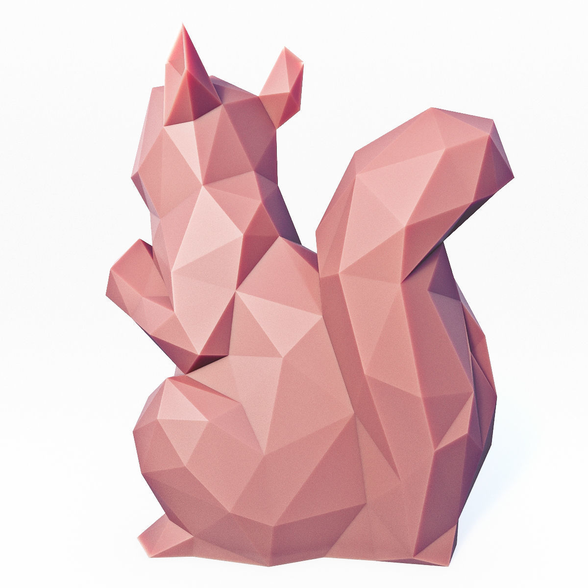 Low Poly Squirrel Low-poly 3D model_4