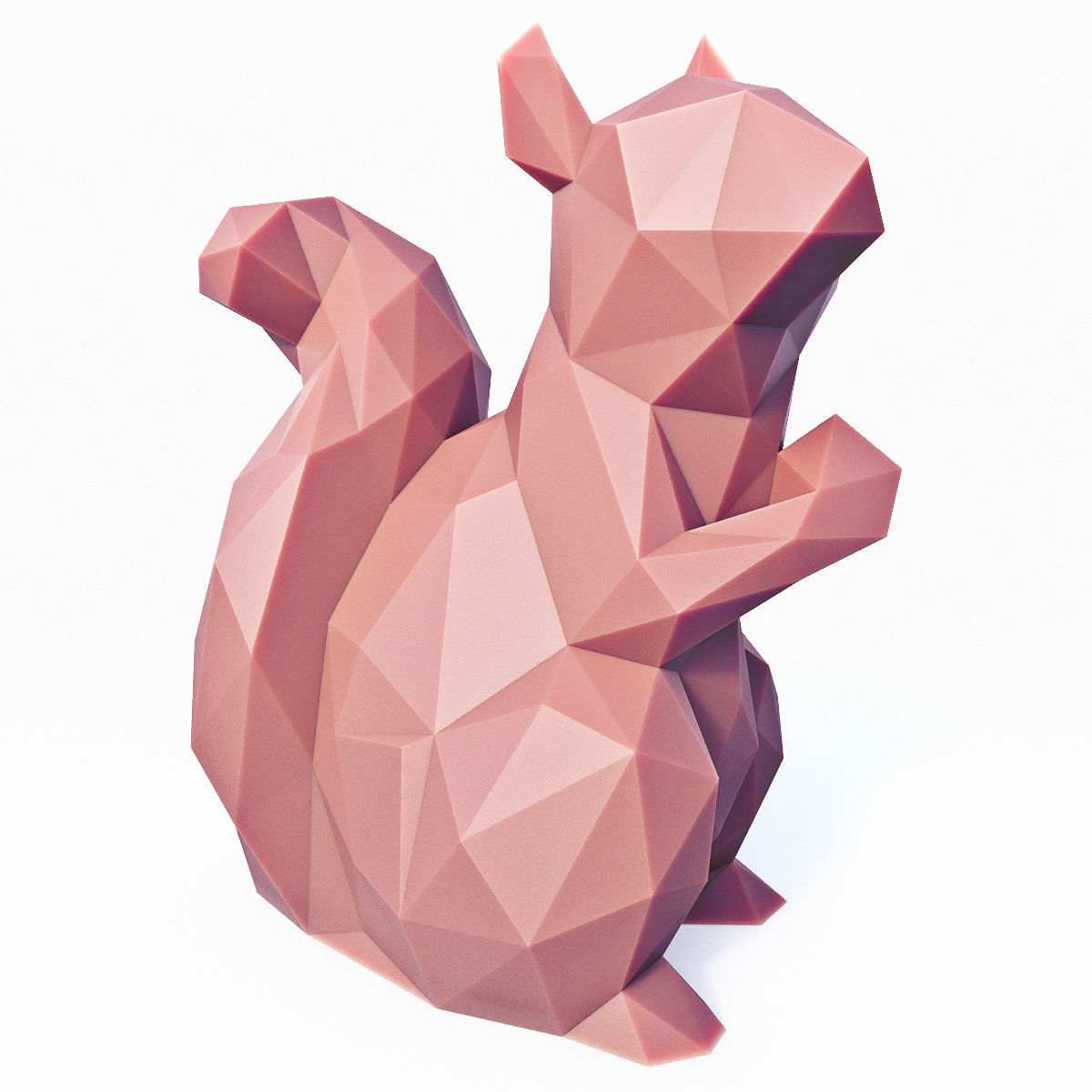 Low Poly Squirrel Low-poly 3D model_0