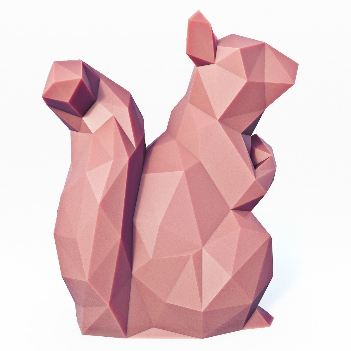 Low Poly Squirrel Low-poly 3D model_7
