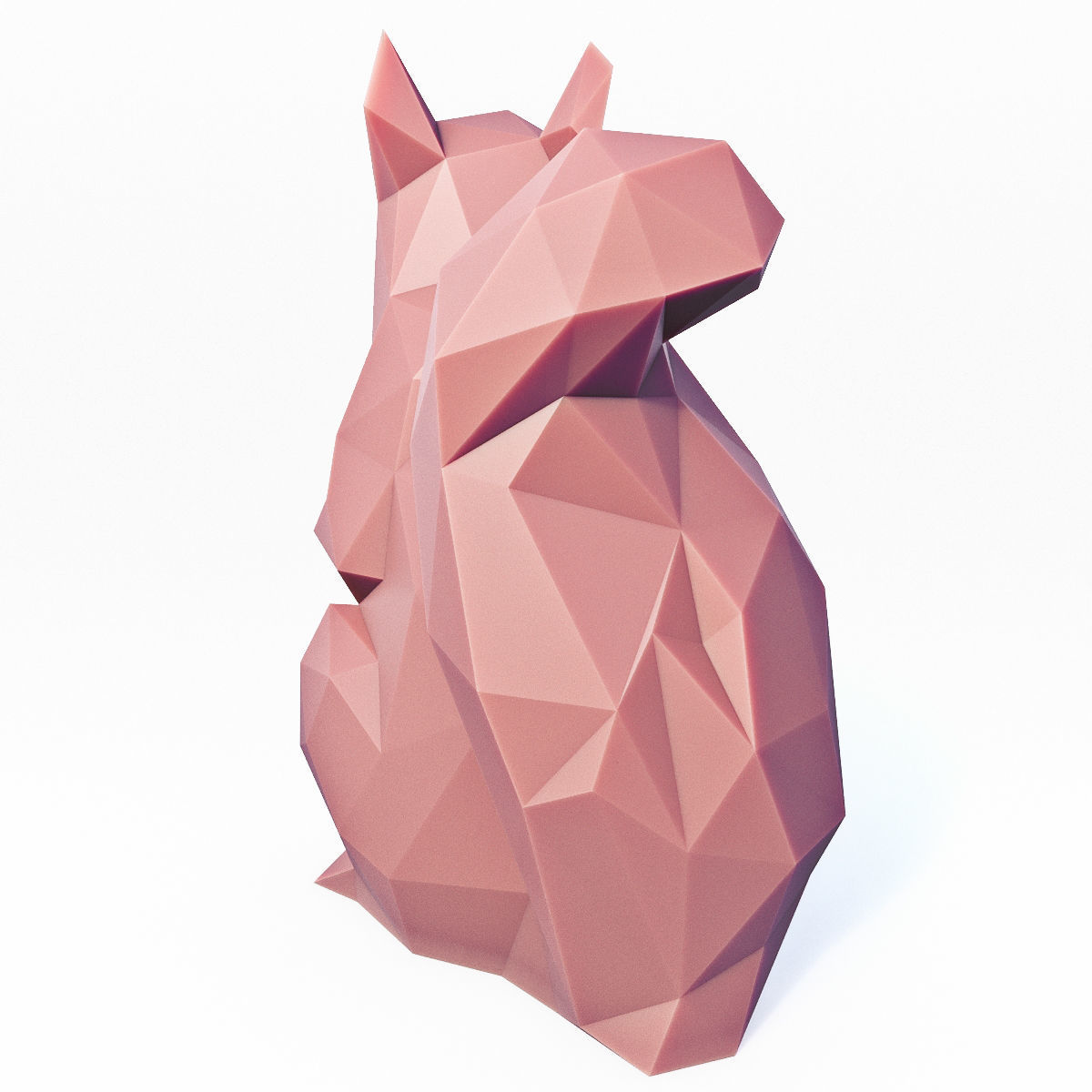 Low Poly Squirrel Low-poly 3D model_5
