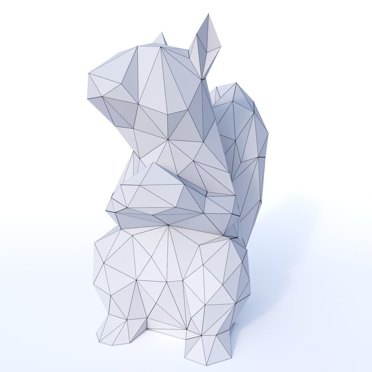 Low Poly Squirrel Low-poly 3D model_8