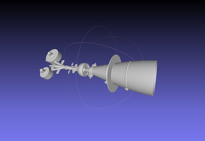 Small Electric Methane Rocket Engine Concept Printable Miniature 3D print model