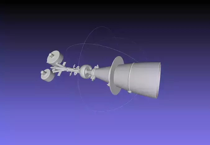 Small Electric Methane Rocket Engine Concept Printable Miniature 3D print model