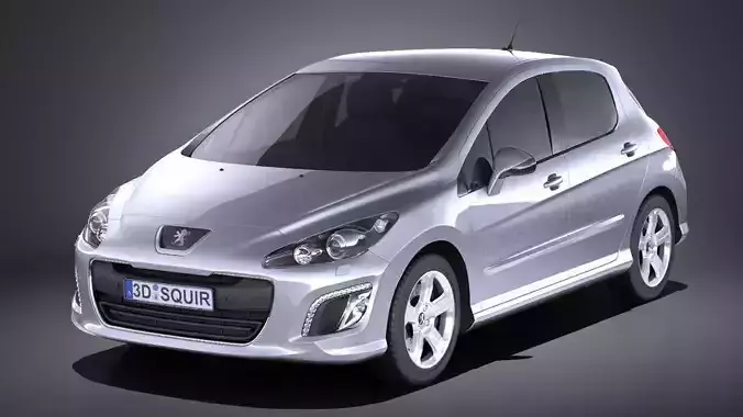 Peugeot 308 hatchback 5door 2013 VRAY 3D model