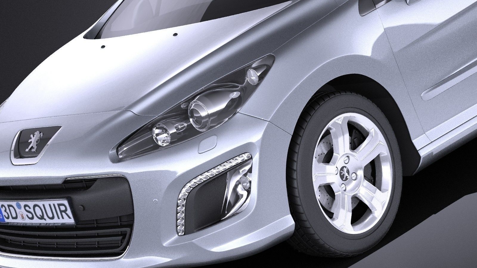 Peugeot 308 hatchback 5door 2013 VRAY 3D model_2
