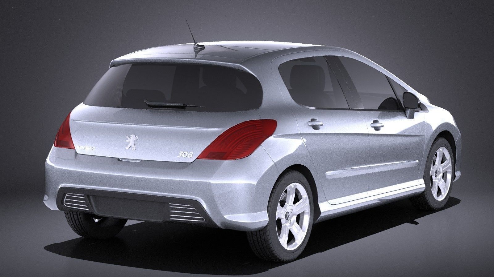 Peugeot 308 hatchback 5door 2013 VRAY 3D model_5
