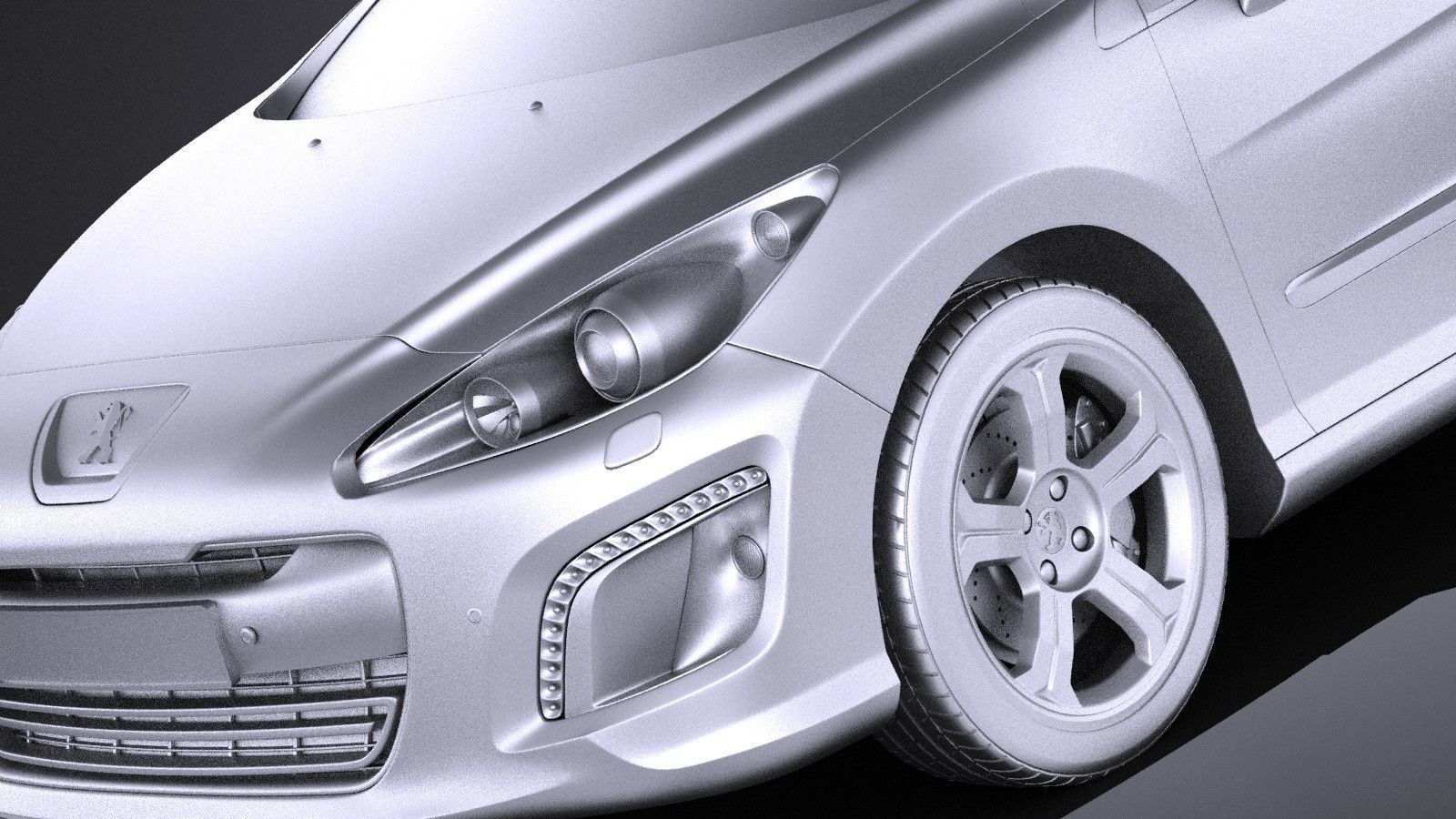Peugeot 308 hatchback 5door 2013 VRAY 3D model_9