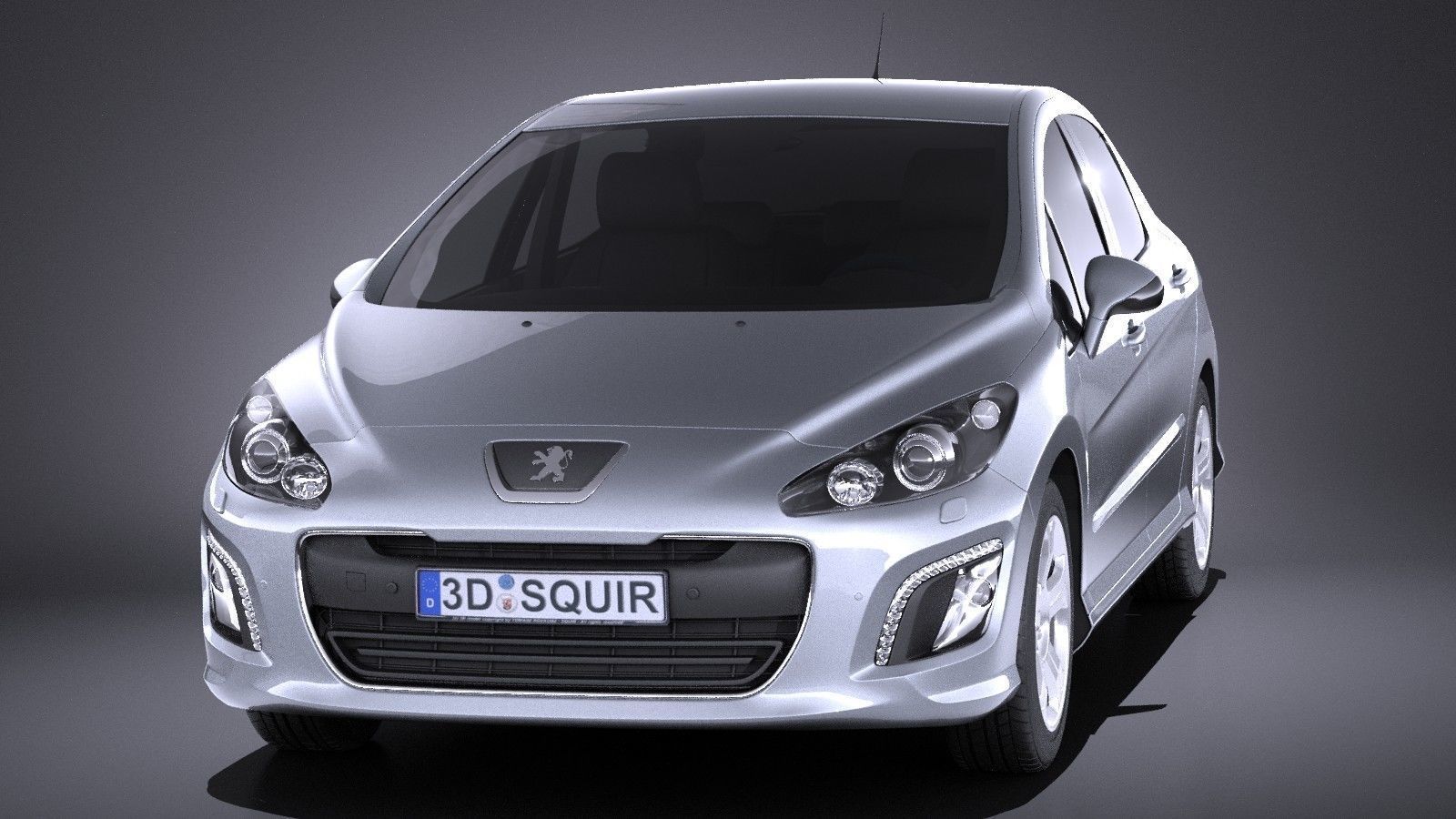 Peugeot 308 hatchback 5door 2013 VRAY 3D model_1