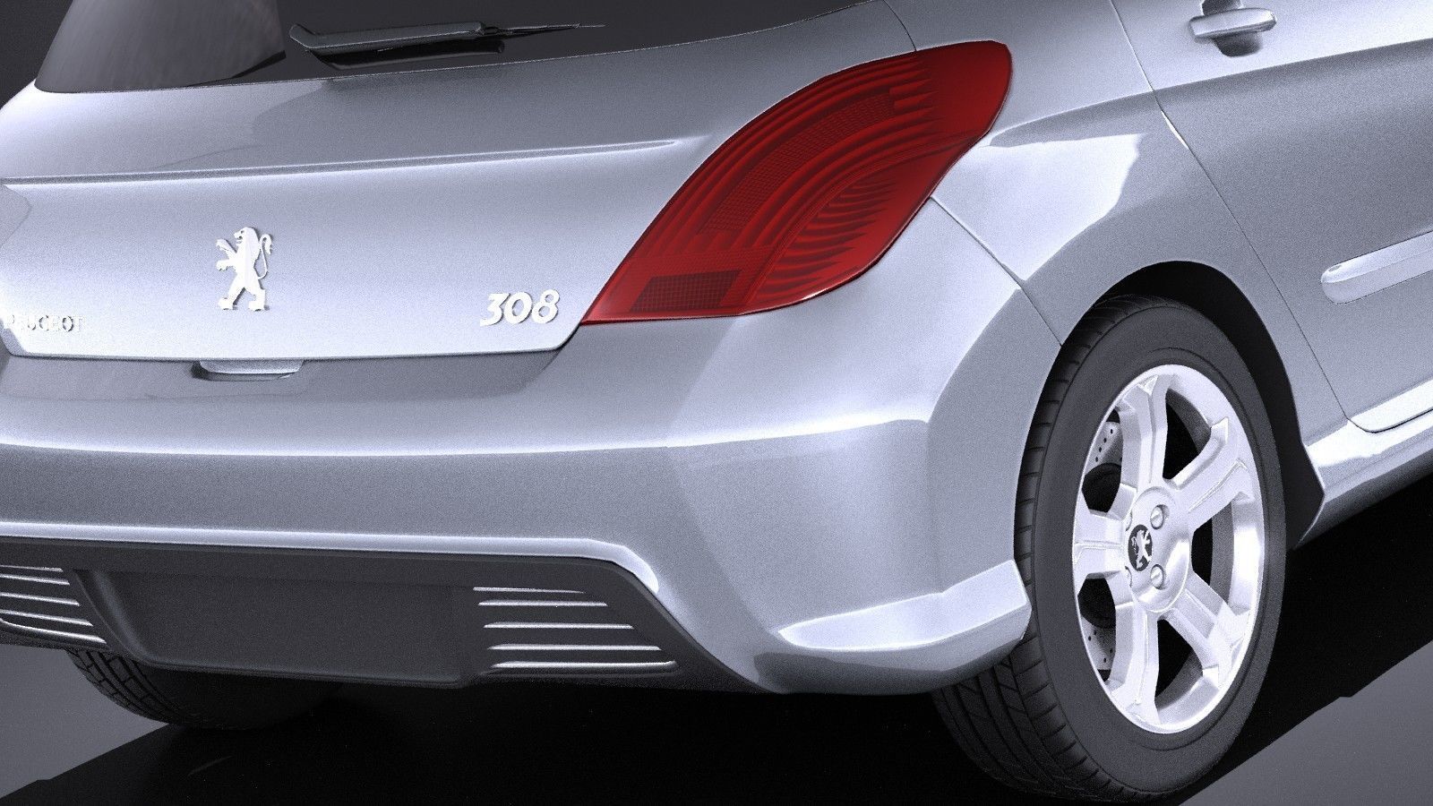 Peugeot 308 hatchback 5door 2013 VRAY 3D model_3