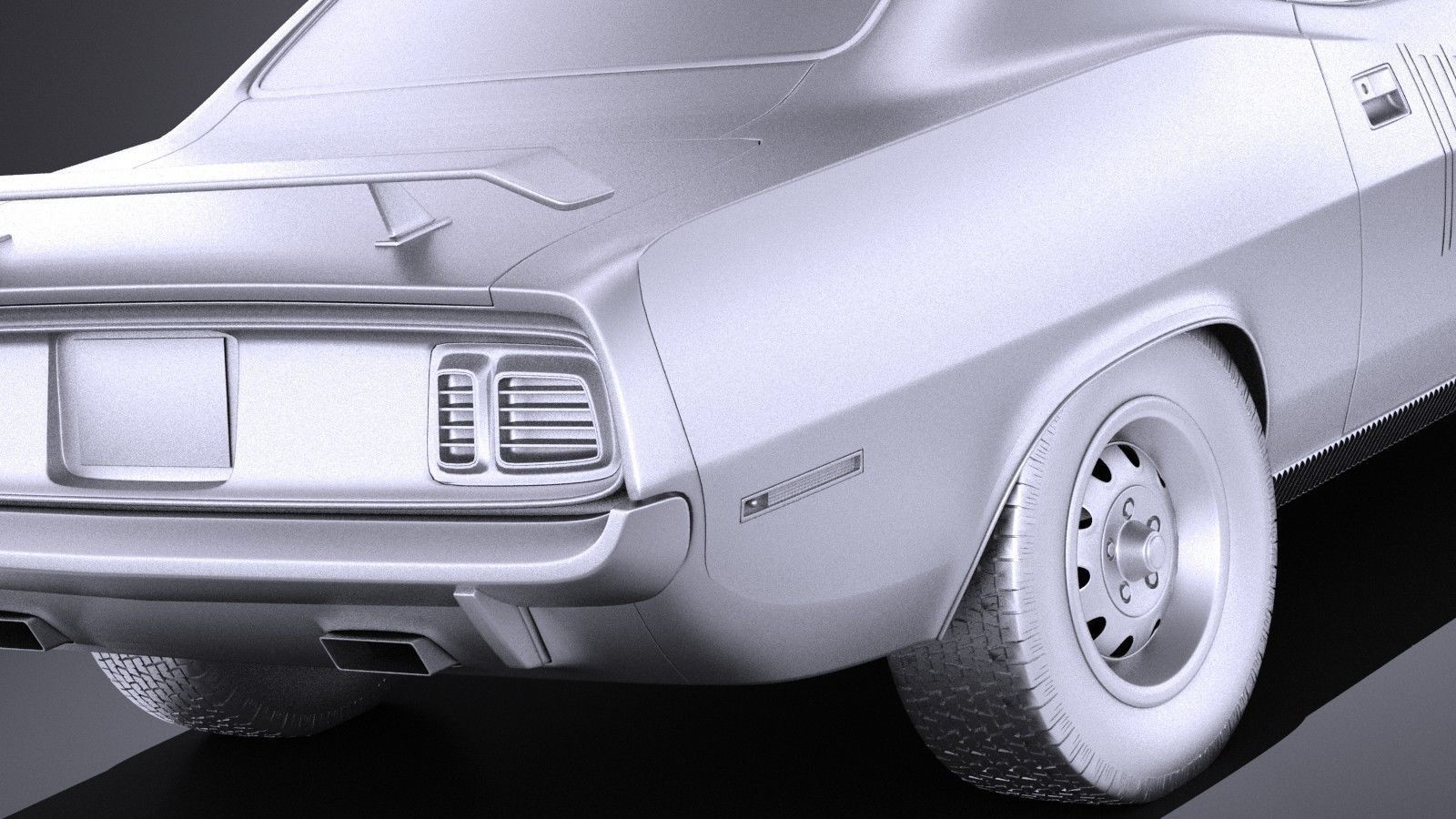 Plymouth Hemi Cuda - Barracuda 1971 VRAY 3D model_10