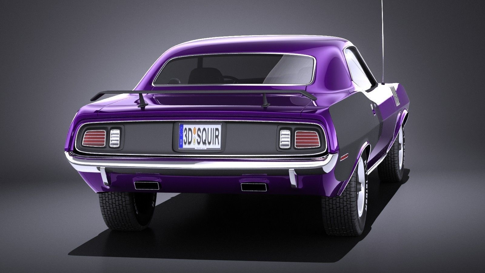Plymouth Hemi Cuda - Barracuda 1971 VRAY 3D model_4