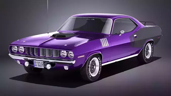 Plymouth Hemi Cuda - Barracuda 1971 VRAY 3D model
