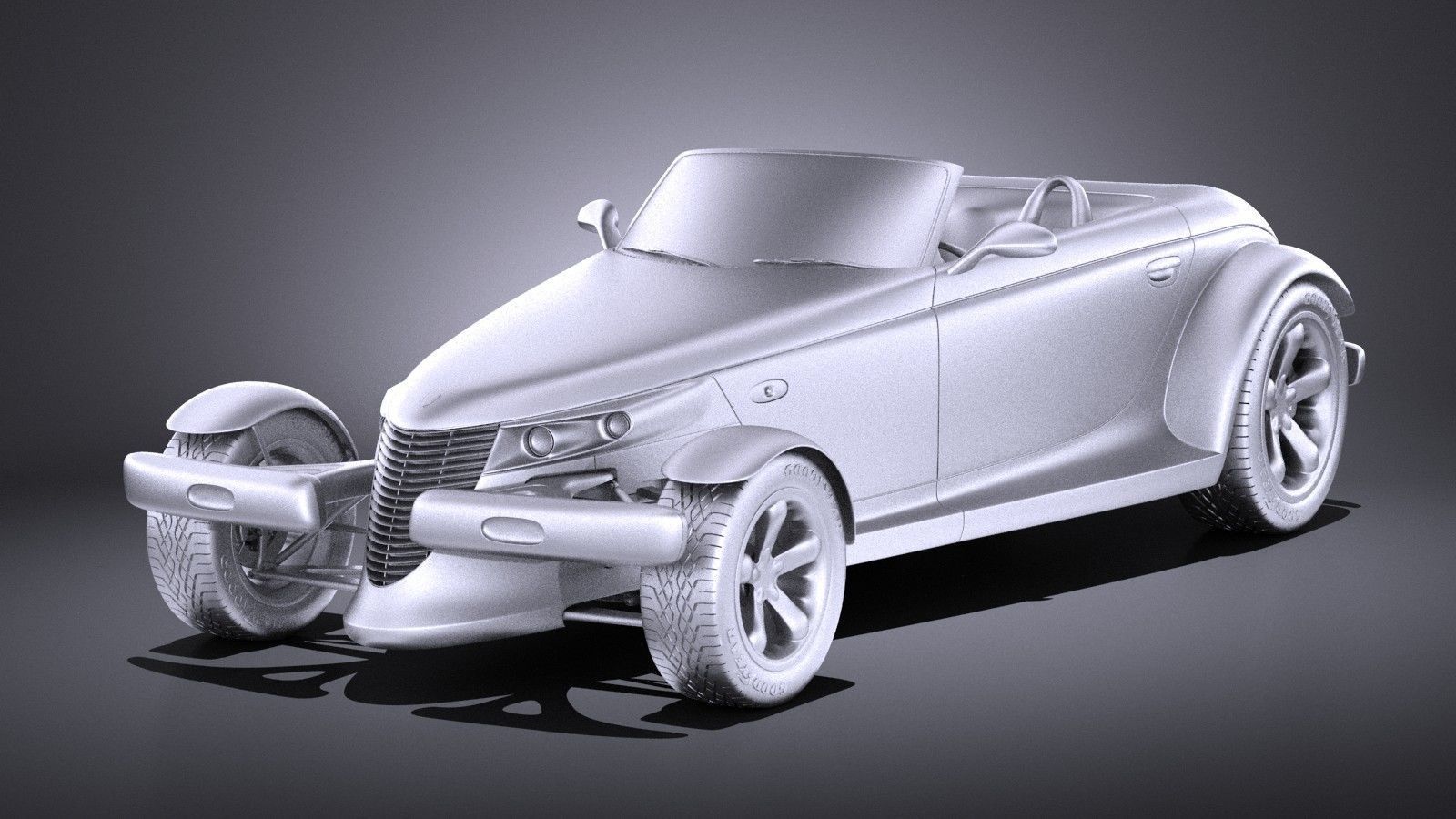 Plymouth Prowler stock 1997-2002 VRAY 3D model_8
